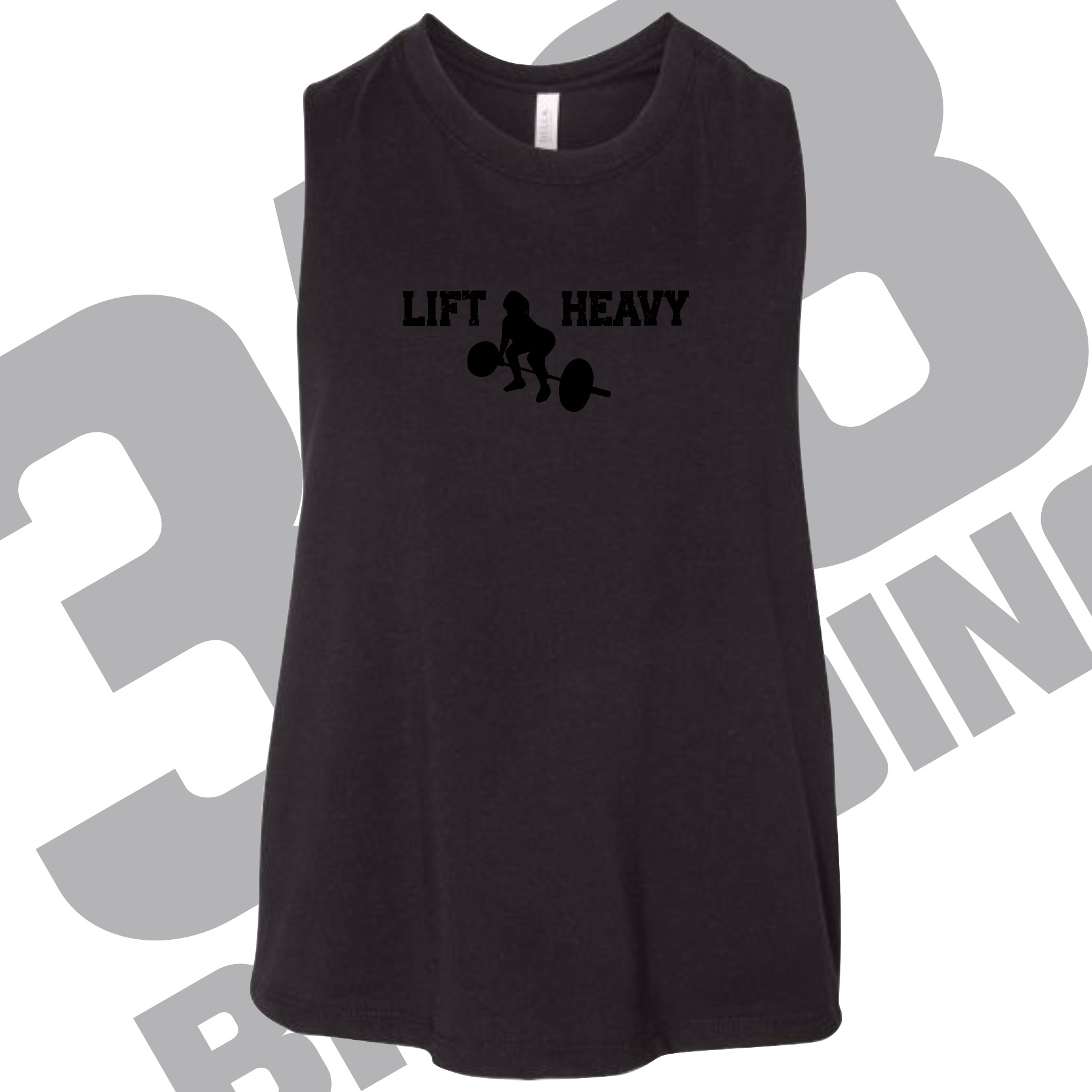 CFFW 'Lift Heavy' Racerback Cropped Tank.