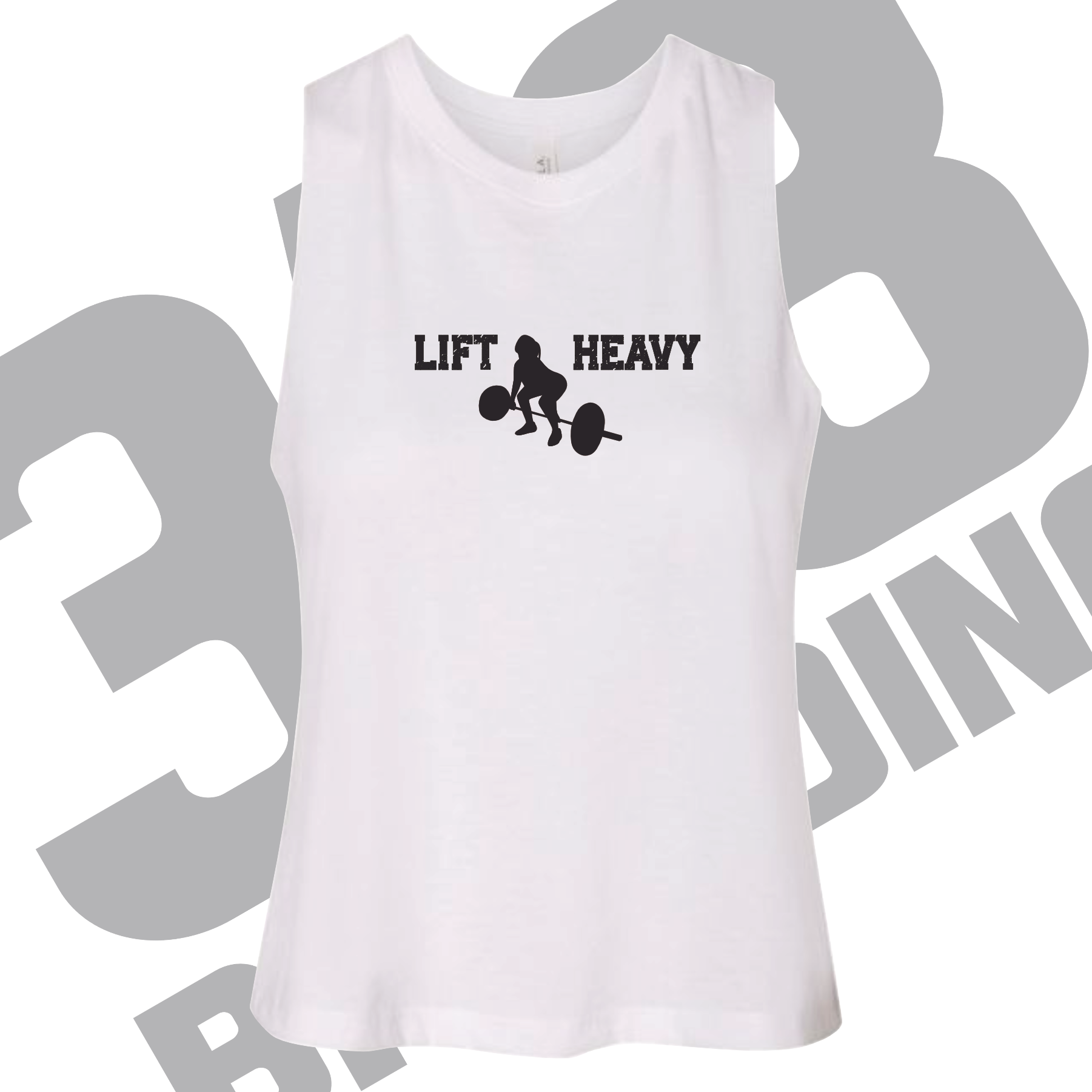 CFFW 'Lift Heavy' Racerback Cropped Tank.