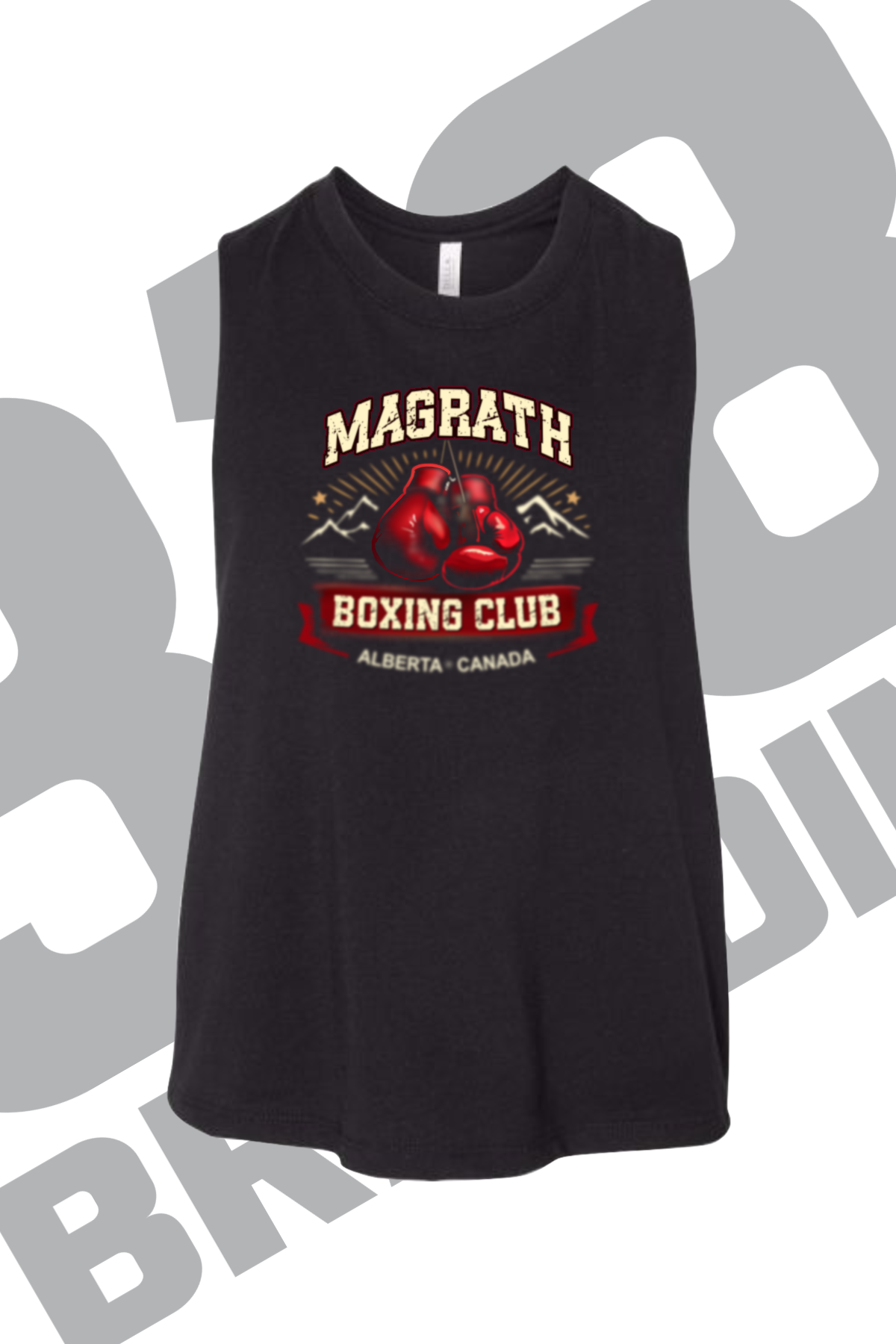 Magrath Boxing - Women's Cropped Racerback Tank.